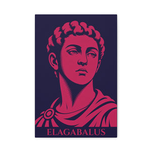 Canvas wall art with a bold illustration of Roman emperor Elagabalus
