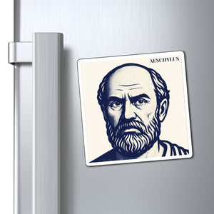 Fridge magnet with a portrait of Aeschylus on a vinyl surface