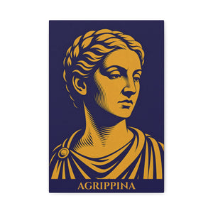 Canvas wall art with a bold illustration of Roman empress Agrippina the Younger