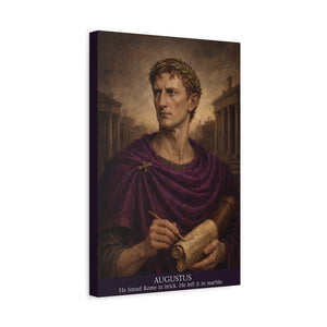 Canvas wall art with a beautiful, original illustration of Roman emperor Augustus side view