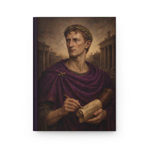 Hardcover journal with a beautiful, original illustration of Roman emperor Augustus
