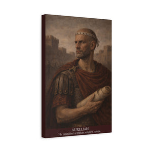 Canvas wall art with a beautiful, original illustration of Roman emperor Aurelian
side view