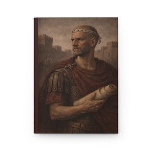 Hardcover journal with a beautiful, original illustration of Roman emperor Aurelian

