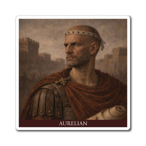 Magnet with a beautiful, original illustration of Roman emperor Aurelian
