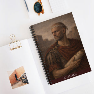 Spiral notebook with a beautiful, original illustration of Roman emperor Aurelian
mockup