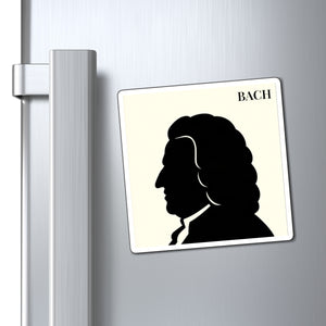 Hardcover journal with a black-on-ivory silhouette illustration of musician composer Johann Sebastian Bach
