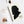 Spiral notebook with a black on ivory silhouette illustration of musician Johannes Brahms on a white surface