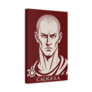 Canvas wall art with a bold illustration of Roman emperor Caligula side view