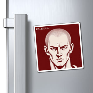 Magnet with a bold illustration of Roman emperor Caligula mockup