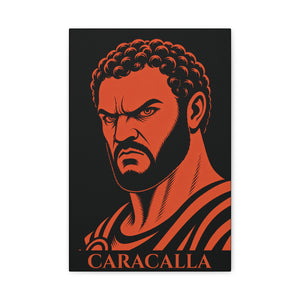 Canvas wall art with a bold illustration of Roman emperor Caracalla
