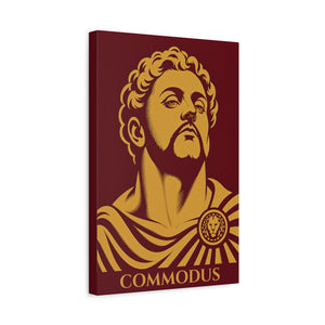 Canvas wall art with a bold illustration of Roman emperor Commodus side view