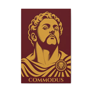 Canvas wall art with a bold illustration of Roman emperor Commodus
