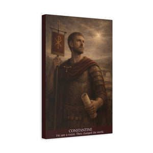 Canvas wall art with a beautiful, original illustration of Roman emperor Constantine side view
