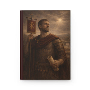 Hardcover journal with a beautiful, original illustration of Roman emperor Constantine
