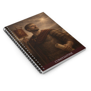 Spiral notebook with a beautiful, original illustration of Roman emperor Constantine gift idea