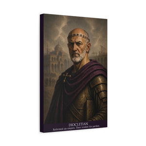 Canvas wall art with a beautiful, original illustration of Roman emperor Diocletian
side view