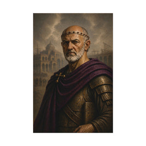 Fine art poster with a beautiful, original illustration of Roman emperor Diocletian
