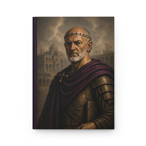 Hardcover journal with a beautiful, original illustration of Roman emperor Diocletian
