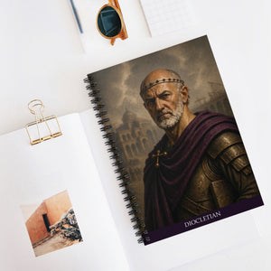 Spiral notebook with a beautiful, original illustration of Roman emperor Diocletian
mockup