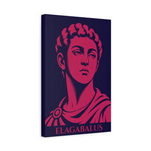 Canvas wall art with a bold illustration of Roman emperor Elagabalus side