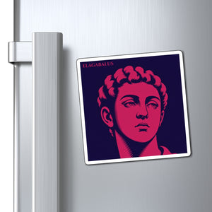 Fridge magnet with a bold illustration of Roman emperor Elagabalus mockup