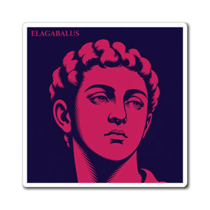 Fridge magnet with a bold illustration of Roman emperor Elagabalus
