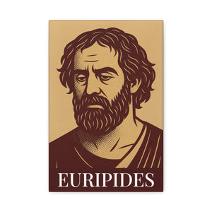 Canvas wall art with a bold illustration of Greek playwright Euripides
