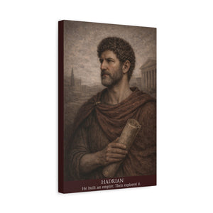 Canvas wall art with a beautiful, original illustration of Roman emperor Hadrian
side view