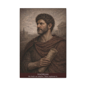 Canvas wall art with a beautiful, original illustration of Roman emperor Hadrian
