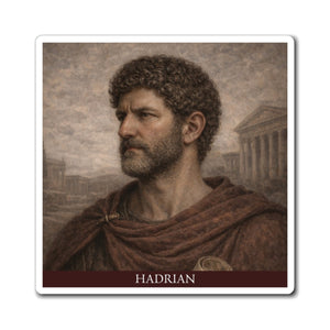 Magnet with a beautiful, original illustration of Roman emperor Hadrian
