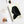 Spiral notebook with a black on ivory silhouette illustration of musician George Frideric Handel on a white surface