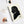 Spiral notebook with a black on ivory silhouette illustration of musician Joseph Haydn on a white surface