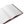 Open notebook with red binding on a white background