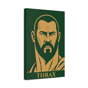 Canvas wall art with a bold illustration of Roman emperor Maximus Thrax side view