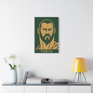 Canvas wall art with a bold illustration of Roman emperor Maximus Thrax white wall mockup