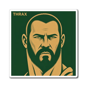 Fridge magnet with a bold illustration of Roman emperor Maximus Thrax
