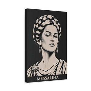 Canvas wall art with a bold illustration of Roman empress Messalina side view