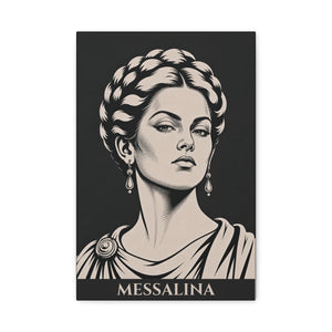 Canvas wall art with a bold illustration of Roman empress Messalina
