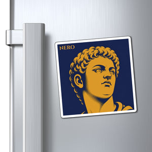 Magnet with a bold illustration of Roman emperor Nero mockup view