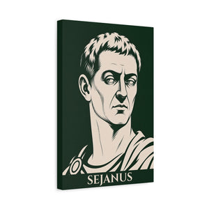 Canvas wall art with a bold illustration of Roman prefect Sejanus side view