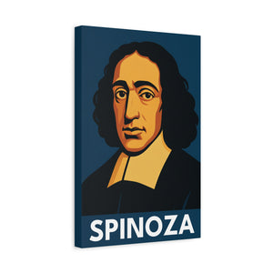 Canvas wall art with a bold illustration of philosopher Baruch Spinoza side view