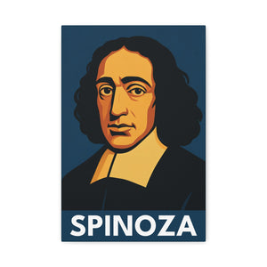 Canvas wall art with a bold illustration of philosopher Baruch Spinoza