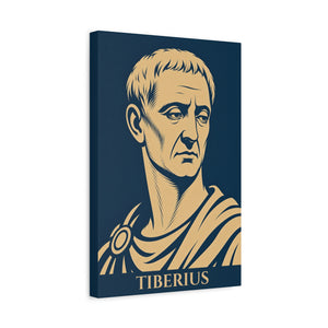 Canvas wall art with a bold illustration of Roman emperor Tiberius side view