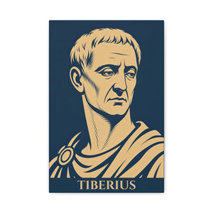 Canvas wall art with a bold illustration of Roman emperor Tiberius