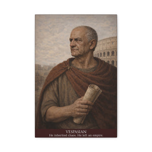 Canvas wall art with a beautiful, original illustration of Roman emperor Vespasian
