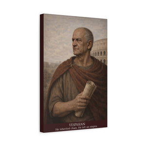 Canvas wall art with a beautiful, original illustration of Roman emperor Vespasian
side view