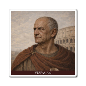 Refrigerator magnet with a beautiful, original illustration of Roman emperor Vespasian
