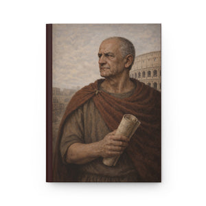 Hardcover journal with a beautiful, original illustration of Roman emperor Vespasian